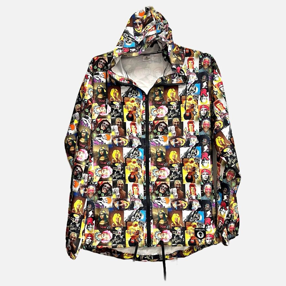 69 Slam Pop-Art Long Sleeve Hoodie Size XL